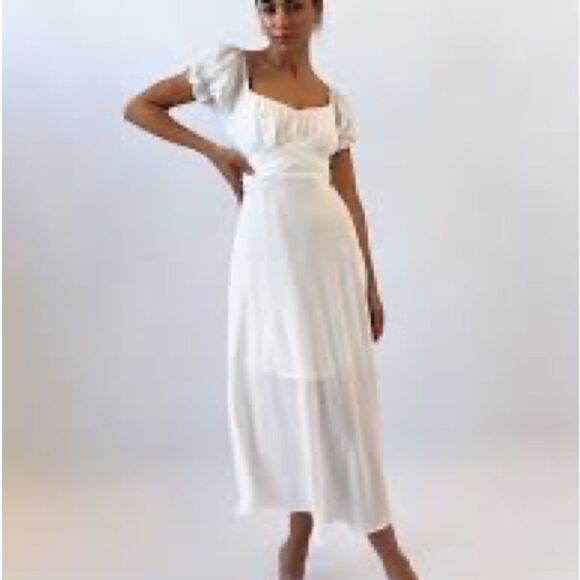 NWT Saints + Secrets Sophia Off Shoulder Midi Dress Sz S/M - Picture 2 of 8